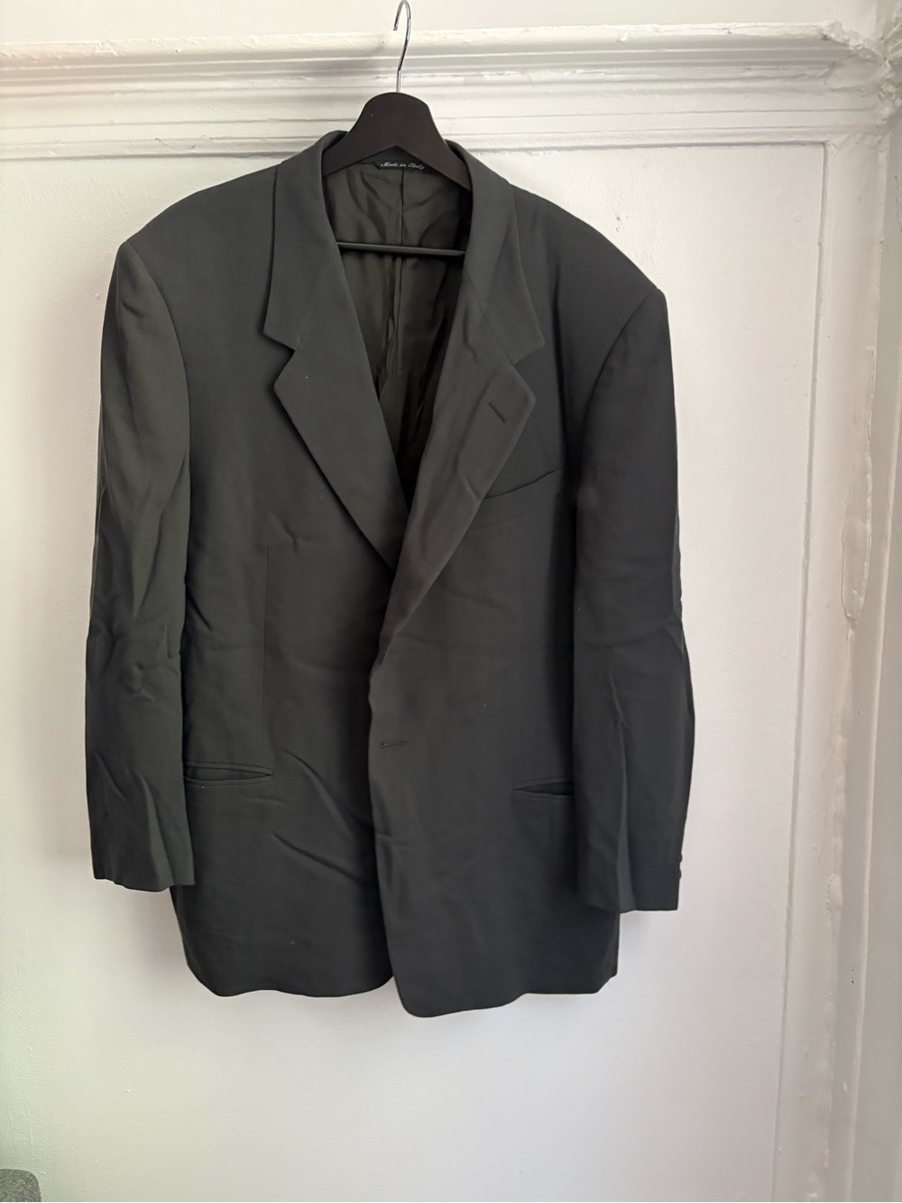 Canali Black Men's Notch Lapel Sport Coat